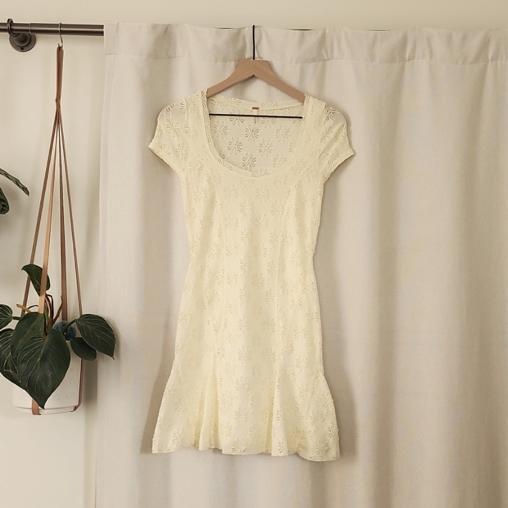 Free People like new stretch lace dress